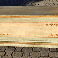 cassapanca in legno  dipinta a mano