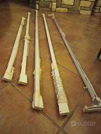 5 binario bastone tenda in alluminio con corde