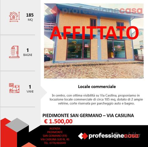 Locale fronte strada con spazio esterno