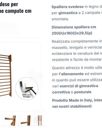 spalliera svedese doppia campata 