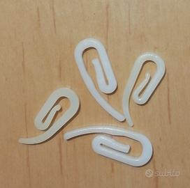 17 gancetti per tenda in plastica