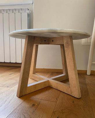 tavolino rotondo in marmo