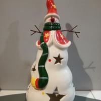 Pupazzo di neve portatlight ceramica