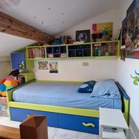 letto singolo con cassetti