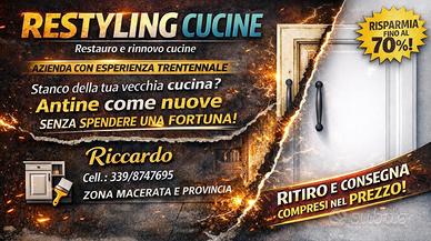 Restyling e riverniciatura ante cucina