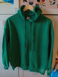 felpa unisex verde nuova