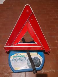 catene da neve con triangolo emergenza 