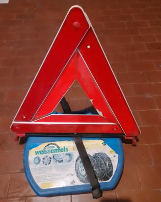 catene da neve con triangolo emergenza 