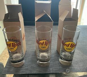 4 Hard Rock Cafe shot glasses logo tradizionale