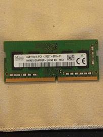 Ram da 4GB DDR4 da 2400Mhz
