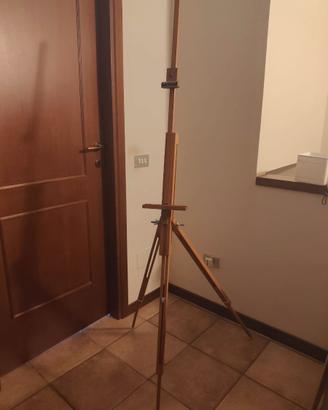 Cavalletto da pittura vintage in legno