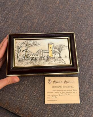 Scatola biano Gioielli legno ed argento