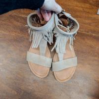 sandali pelle beige tg 39