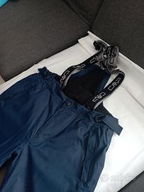 pantaloni sci blu
