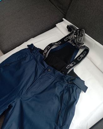 pantaloni sci blu