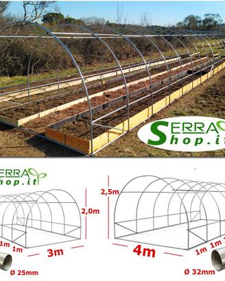 Struttura serra tunnel acciaio giardino orto box