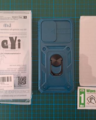 Cover LeYi militare blu per Samsung Galaxy A33 5G