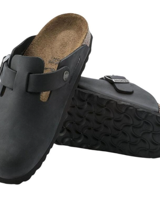 Ciabatte Birkenstock Boston nere per donna TG 40