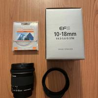 Obiettivo grandangolare Canon efs 10-18 is stm