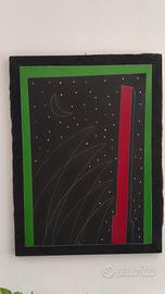 Franco Angeli Quadro dipinto  su tela 80x60 cm 