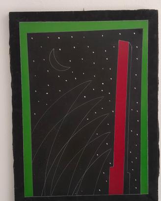 Franco Angeli Quadro dipinto  su tela 80x60 cm 