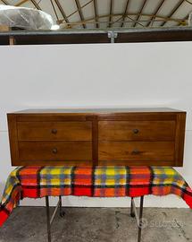 Cassettiera bassa in legno - 4 cassetti - 72x48cm