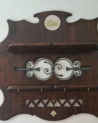 Piattaia da parete in legno massello