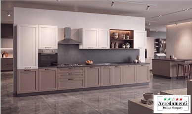 CUCINA LINEARE NUOVA CON ELETTRODOMESTICI MODERNA