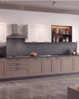 CUCINA LINEARE NUOVA CON ELETTRODOMESTICI MODERNA
