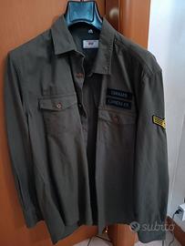camicia verde militare manica lunga 