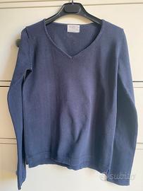 Maglia in puro cotone blu 10-12 anni