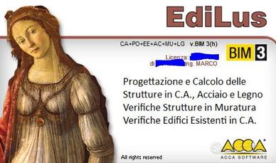 Licenza ACCA Edilus FULL BIM calcolo strutturale