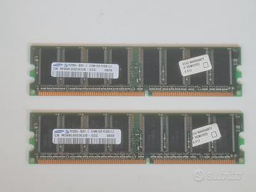 Coppia RAM Samsung 1GB (2x512MB) DDR 400MHz PC3200