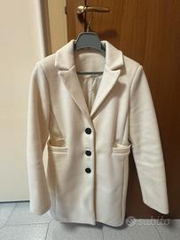 Cappotto donna color panna/avorio