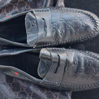 mocassino pelle martellata Gucci