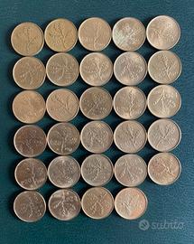 29 monete 20 Lire “Ramo di Quercia” 1957–1989