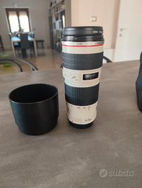 Canon EF 70-200mm f/4L USM  - serie L + paraluce