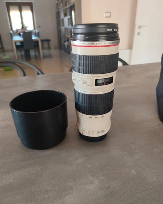 Canon EF 70-200mm f/4L USM  - serie L + paraluce