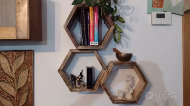 Mensole esagonali a nido d'ape