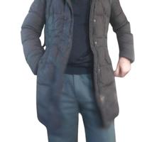 Geox Donna Parka lungo Piumino nero con cappuccio
