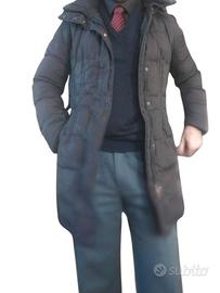 Geox Donna Parka lungo Piumino nero con cappuccio