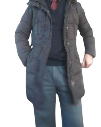 Geox Donna Parka lungo Piumino nero con cappuccio