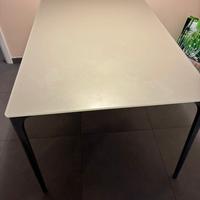 Tavolo vetro opaco 140x90 con prolunga 