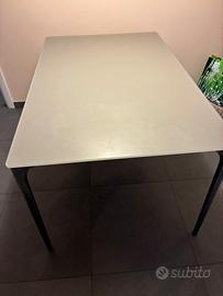 Tavolo vetro opaco 140x90 con prolunga 