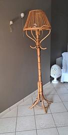 lampada in giunco e bambù anni 70