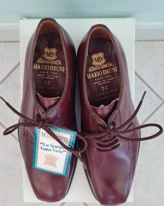 Scarpe uomo vera PELLE fondo cuoio n.40