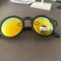 occhiale tondo con lente gialla polarizzata
