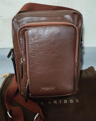 borsello the bridge marrone in pelle 