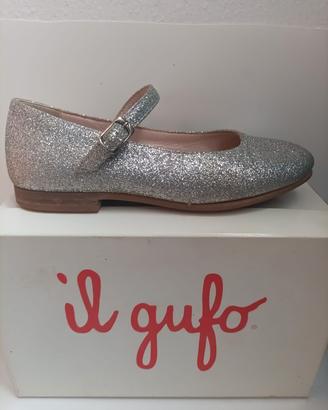 il Gufo Ballerine Glitter Argento 28