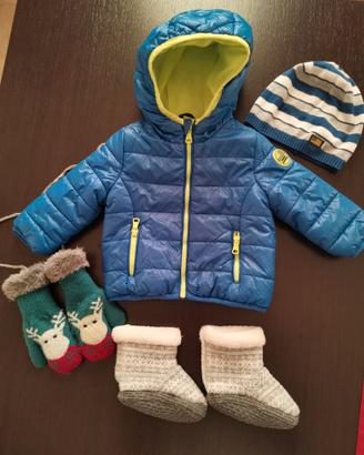 Set piumino cuffia OriginalMarines guanti babbucce